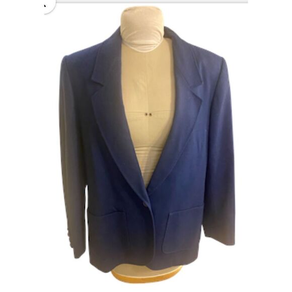 Pendleton Wool 2-Piece Blazer/Skirt Suit Navy Blue Sz. 14 Vintage. - Picture 8 of 8